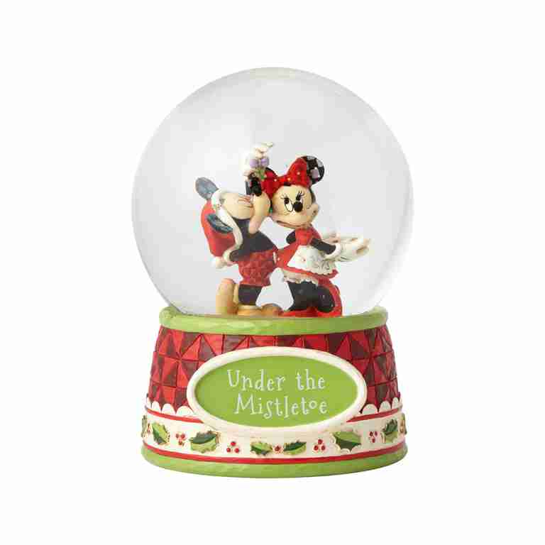 Disney Traditions Mickey & Minnie Under the Mistletoe Waterball